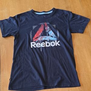 Reebok | Boys' | T-Shirt | Navy | Red & Blue Logo | Size 10/12